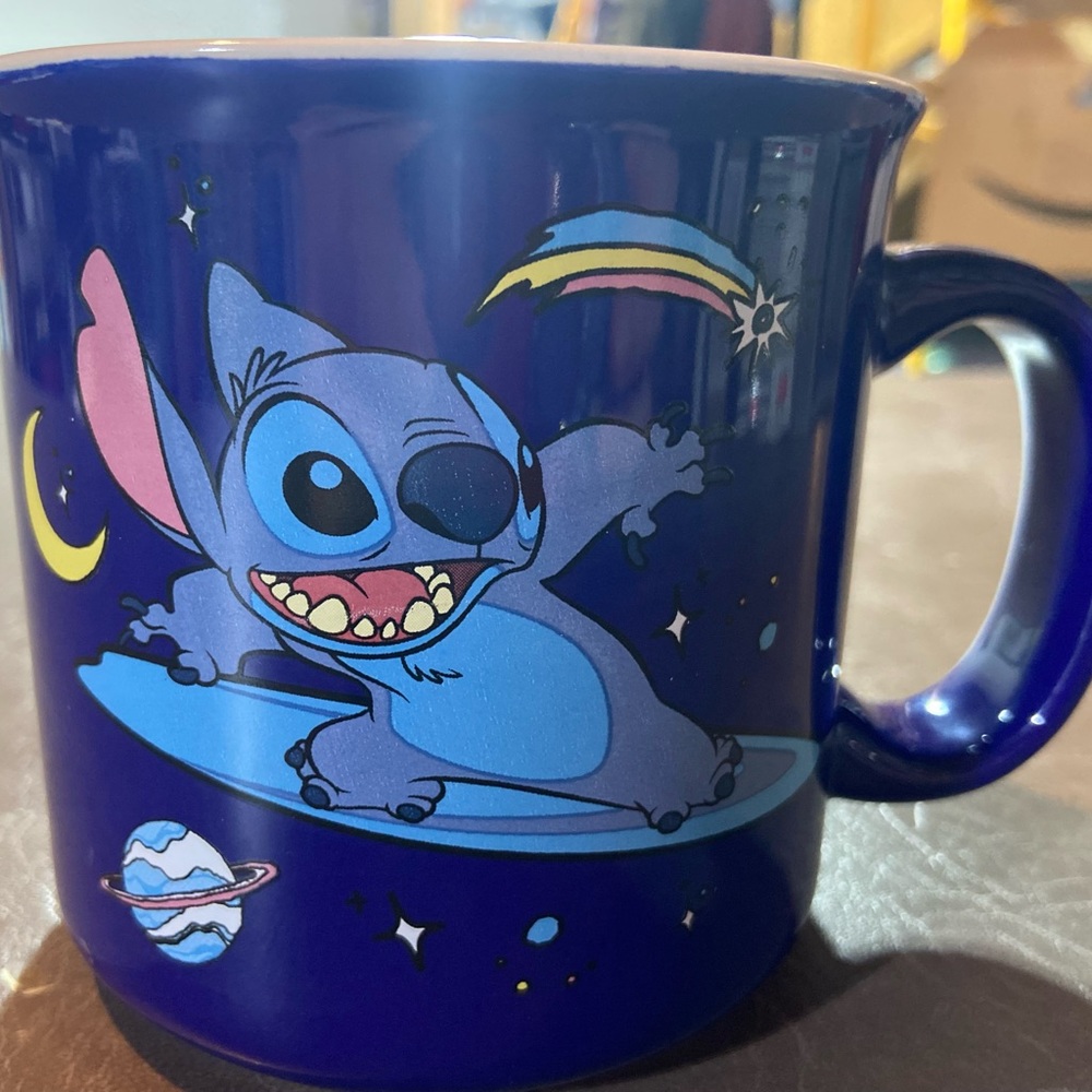 Stitch “Far out” mug